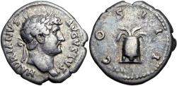 Ancient Coins - Hadrian AR Denarius. Rome, AD 132-134.