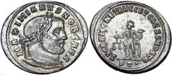 Ancient Coins - Maximianus Herculius. A.D. 286-305. Fully silvered.