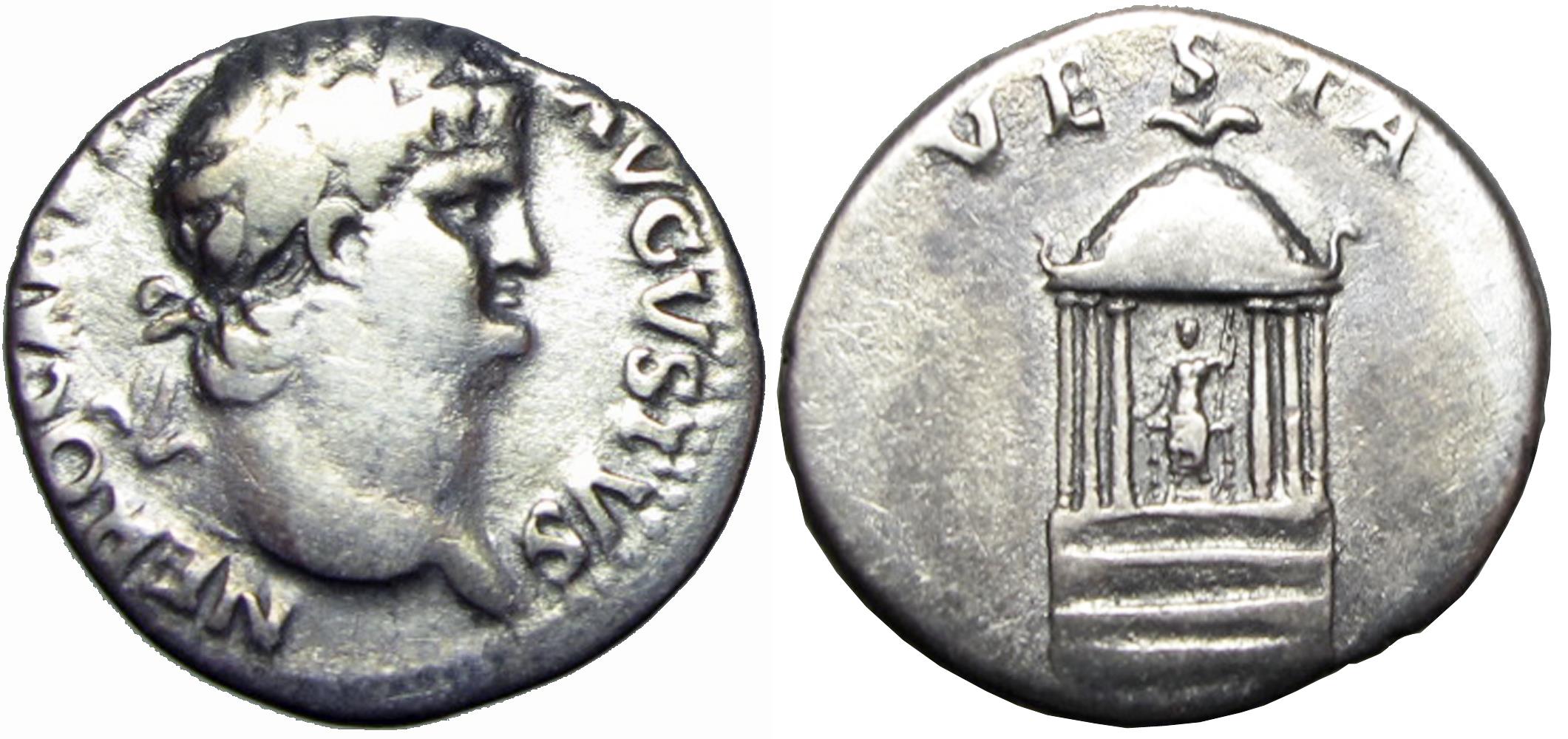 Nero. AD 54-68. AR Denarius . | Roman Imperial Coins