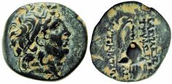 Ancient Coins - SELEUKID KINGS of SYRIA. Tryphon. Circa 142-138 BC. Æ