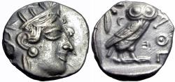 Ancient Coins - Egypt imitating Athens, AR Tetradrachm. Circa 454-404 BC.