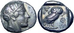 Ancient Coins - ATTICA, Athens. Circa 454-404 BC. 