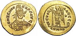 Ancient Coins - Pseudo-Imperial, Odovacar (Odoacer) AV Solidus. In the name of Zeno. Rome, AD 476-489.