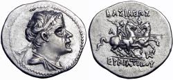 Ancient Coins - BAKTRIA, Greco-Baktrian Kingdom. Eukratides I, circa 170-145 BC.