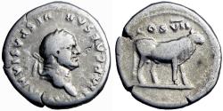 Ancient Coins - Vespasian, AD 69 – 79. AR Denarius.