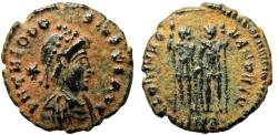 Ancient Coins - Theodosius II, Cyzicus, AE3. 408-423 AD.