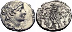 Ancient Coins - Seleucid Kingdom , AR 1/2 shekel (didrachm), Demetrius II 141 BC, Unique.