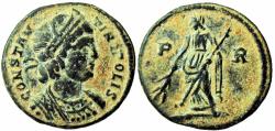 Ancient Coins - City Commemorative Æ 15mm. Struck under Constantius II and Constans. Rome, AD 348