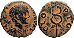 Ancient Coins - Palestine, Akko, Ptolemias , Diadumenian. As Caesar, AD 217-218.  the only example offered online.