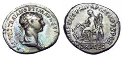 Ancient Coins - TRAIANUS 98-117. Denar (116/117) .