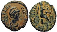 Ancient Coins - AELIA FLACILLA, wife of Theodosius I. Augusta, 379-386 AD.