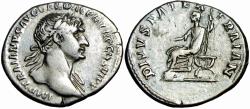 Ancient Coins - Trajan and his father Trajan Pater, AD 98-117.