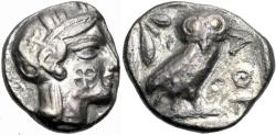 Ancient Coins - Eastren imitating Athens, AR Tetradrachm. Circa 454-404 BC.