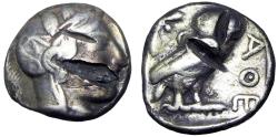 Ancient Coins - Attica, Athens. Ca. 406/5 B.C