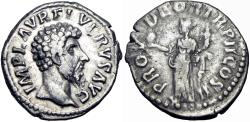 Ancient Coins - Lucius Verus AR Denarius. Rome, AD 163.