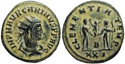 Ancient Coins - Carinus, as Caesar, Æ Antoninianus. Cyzicus, AD 282-283.