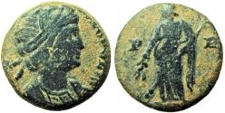 Ancient Coins - City Commemorative Æ 15mm. Struck under Constantius II and Constans. Rome, AD 348.