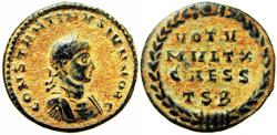 Ancient Coins - Constantine II AE follis. 318-319 AD.