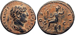 Ancient Coins - Hadrian. AD 117-138. Æ Semis, Bold and stunning example !!!