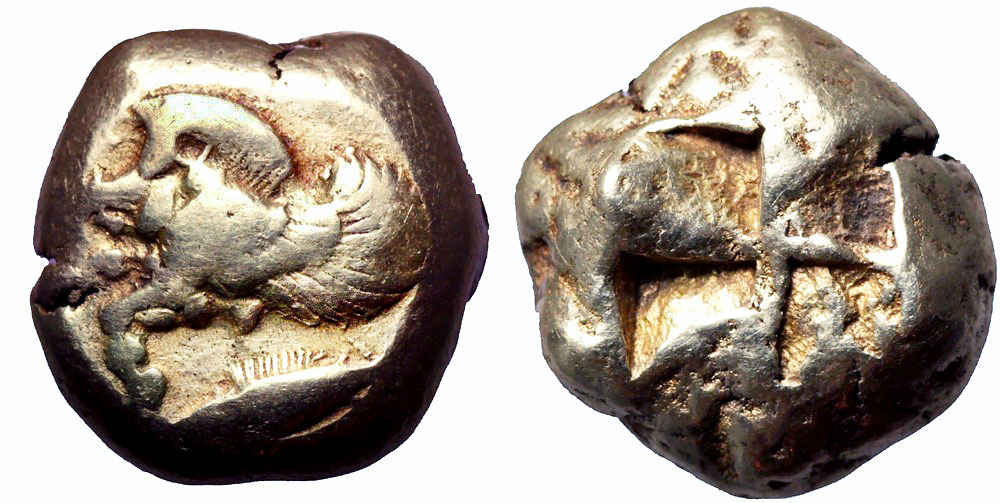 Mysia, Kyzikos EL Stater. Circa 550-500 BC. Very Rare !!!