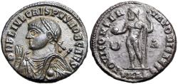 Ancient Coins - Crispus Æ Follis. Alexandria, AD 317-320.