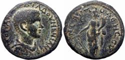 Ancient Coins - Samaria, Neapolis. Diadumenian as Caesar. 217-218 AD. Exceedingly rare.
