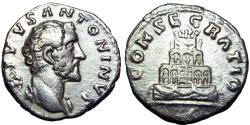 Ancient Coins - Divus Antoninus Pius. Died AD 161.