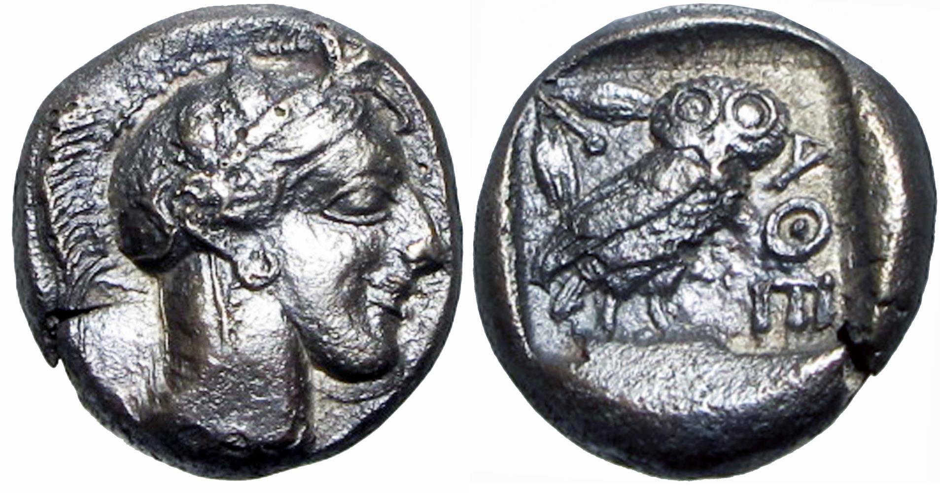 ATTICA, Athens. Circa 454-404 BC. AR Drachm, Rare . | Greek Coins