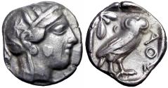 Ancient Coins - Egypt imitating Athens, AR Tetradrachm. Circa 454-404 BC.