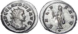 Ancient Coins - Claudius II billon antoninianus. Antioch, AD 269-270.