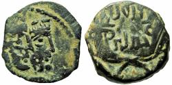 Ancient Coins - NABATAEA. Rabbell II, with Gamilat. AD 70-106. Weight dotted inscription.