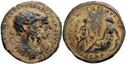 Ancient Coins - ARABIA, Adraa. Septimius Severus, with Julia Domna. AD 193-211.