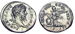 Ancient Coins - Septimius Severus Denarius. 197-198 AD.