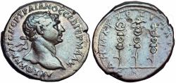 Ancient Coins - CAPPADOCIA, Caesarea(?). Trajan. AD 98-117. AR Tridrachm.