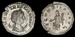 Ancient Coins - ROMAN EMPIRE – Herennia Etruscilla Antoninianus RIC (Decius) 55b, 251 A.D. FECVNDITAS AVG 