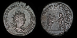 Ancient Coins - ROMAN EMPIRE – Saloninus Caesar Antoninianus RIC 35, 258 – 260 A.D. DII NVTRITORES