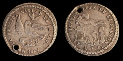 World Coins - BOLIVIA – Republic Proclamation Sol President Belzu 1854