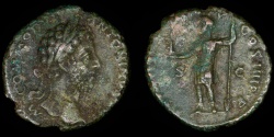 Ancient Coins - ROMAN EMPIRE – Commodus As RIC 360a, Virtus Reverse, 183 A.D.