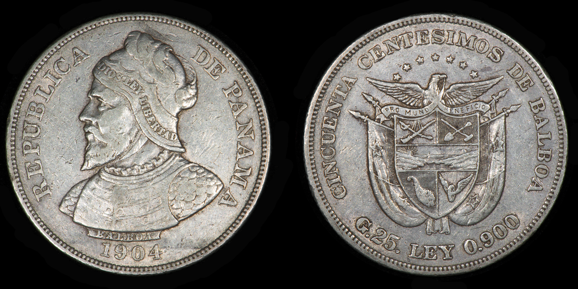 PANAMA – República, 1904 50 Centesimos | North & Central American PANAMA – República, 1904 50 Centesimos | North & Central American
