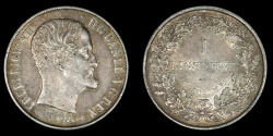 World Coins - DENMARK – Kingdom 1855 (o) FK F.F. Rigsdaler, Frederik VII, Altona mint