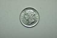World Coins - Hong Kong; Silver 5 Cents 1898  UNC
