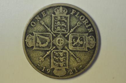 World Coins - Great Britain; Silver Florin 1921