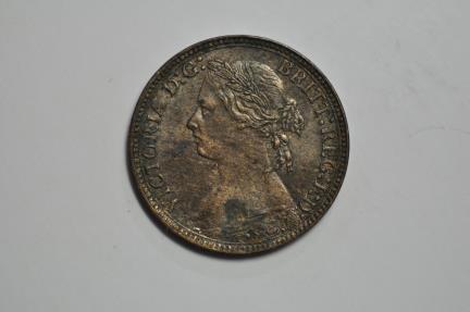 World Coins - Great Britain; Farthing 1875-H  XF