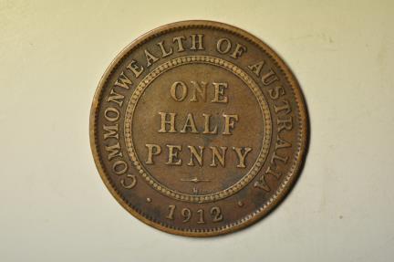 World Coins - Australia; 1/2 Penny 1912-H
