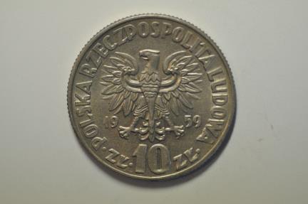 World Coins - Poland; 10 Zlotych 1959 M. Kopernik  UNC