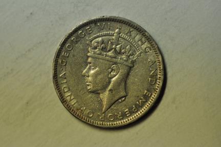 World Coins - Hong Kong; Silver 10 Cents 1938