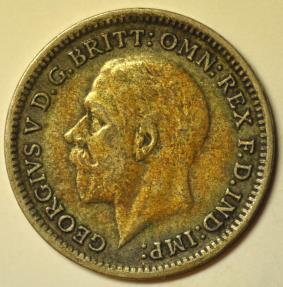 World Coins - Great Britain; Silver 3 Pence 1926