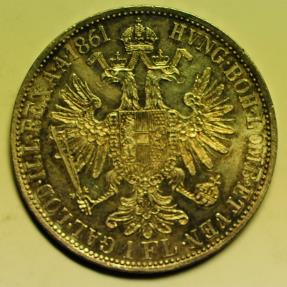 Austria Silver Florin 1861-A UNC | European Coins
