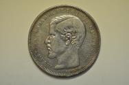 World Coins - Guatemala; Silver Crown - Peso 1866 R
