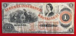 World Coins - Georgia - Augusta Insurance & Banking Co - One Dollar 1862